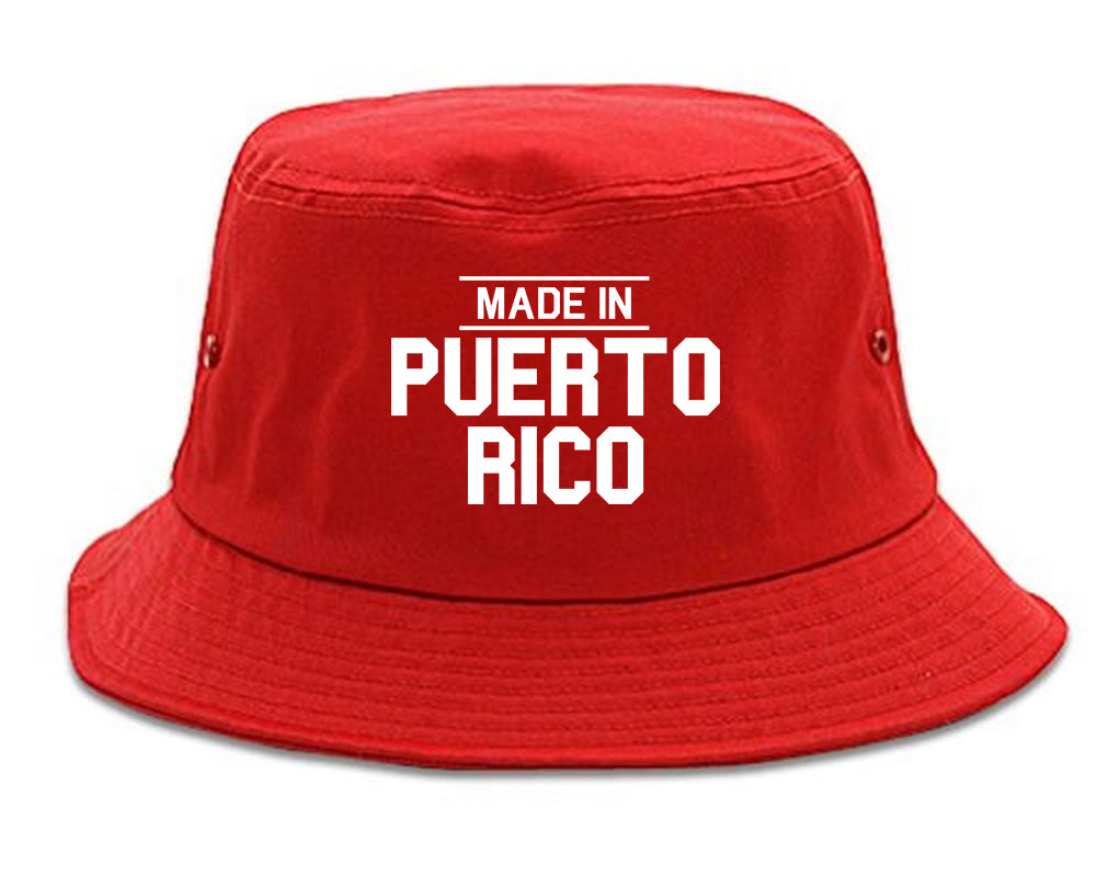 Made In Puerto Rico Mens Snapback Hat Red