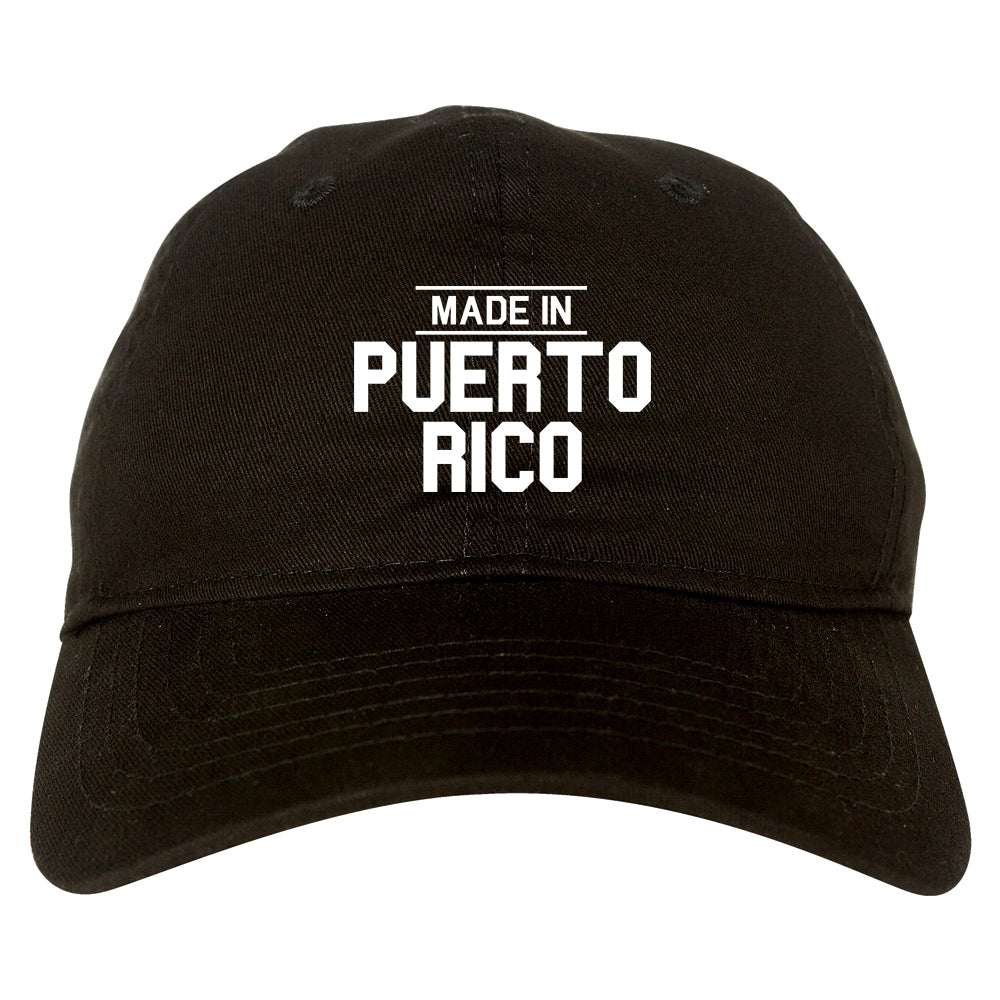 Made In Puerto Rico Mens Dad Hat Baseball Cap Black