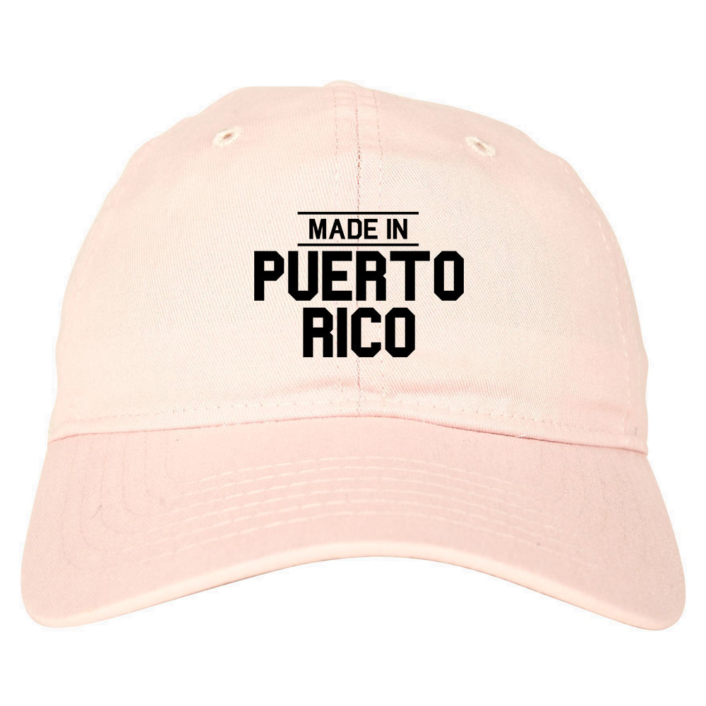 Made In Puerto Rico Mens Dad Hat Baseball Cap Pink