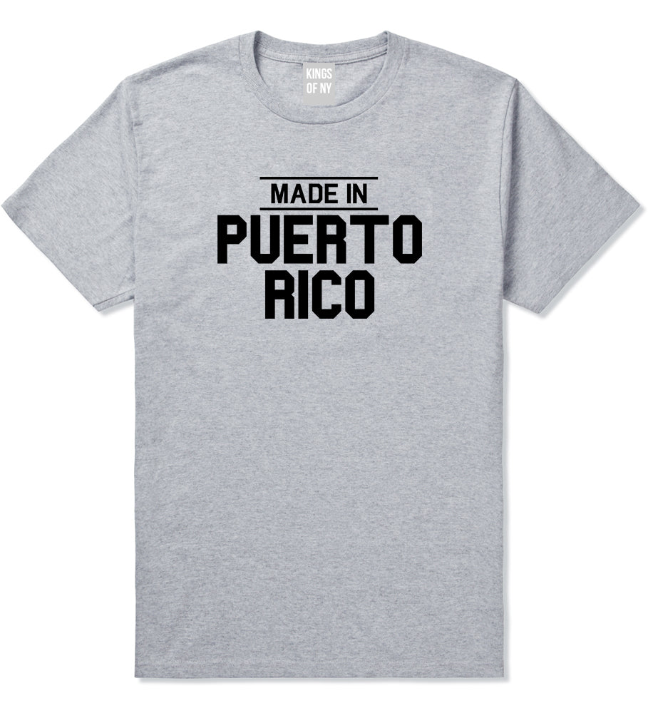Made In Puerto Rico Mens T Shirt Grey