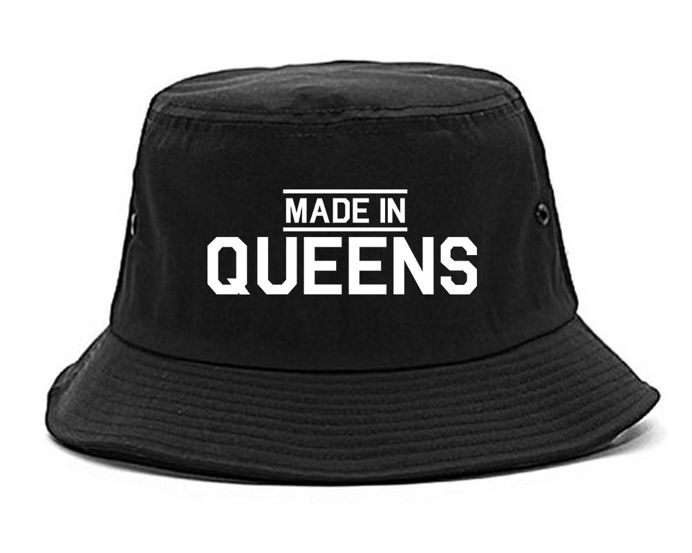 Made In Queens NY Mens Bucket Hat Black