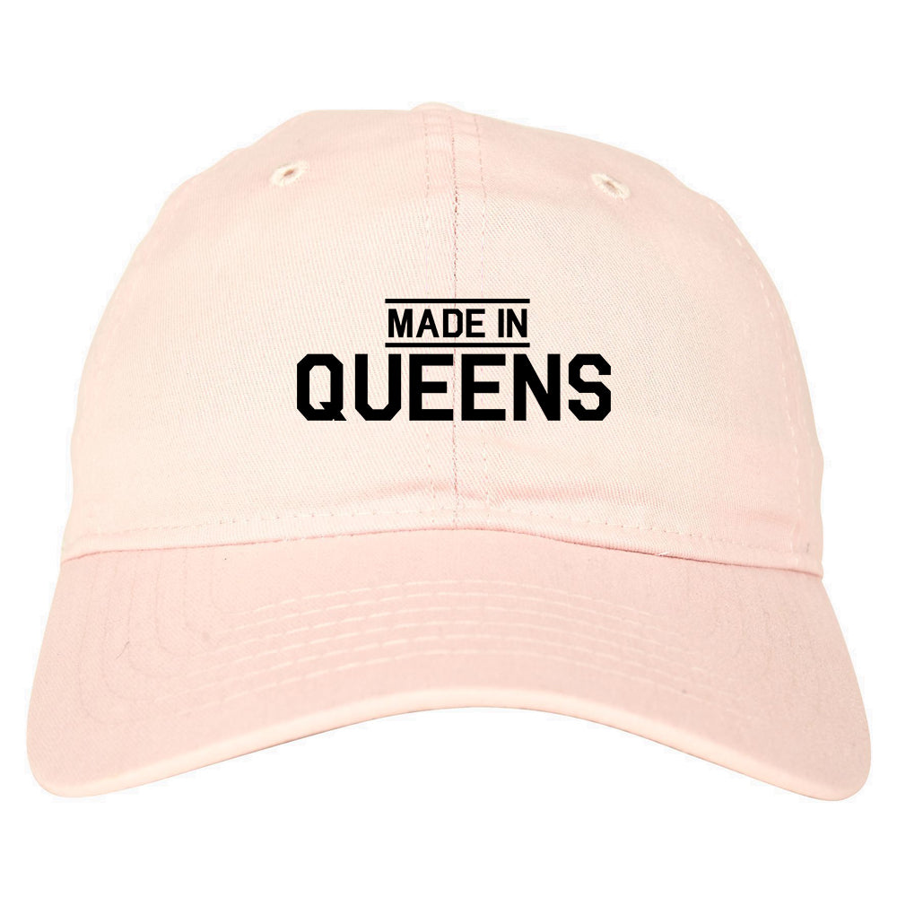 Made In Queens NY Mens Dad Hat Pink
