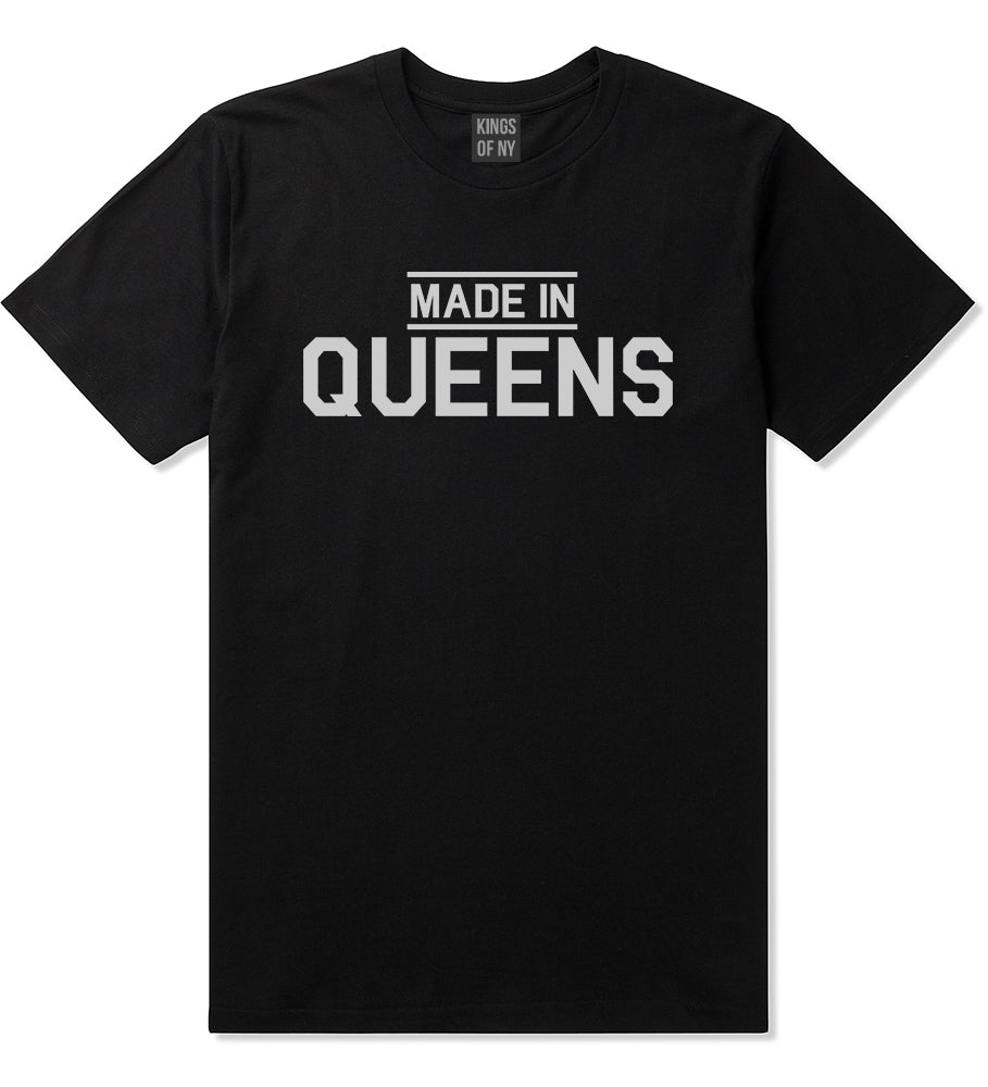 Made In Queens NY Mens T-Shirt Black