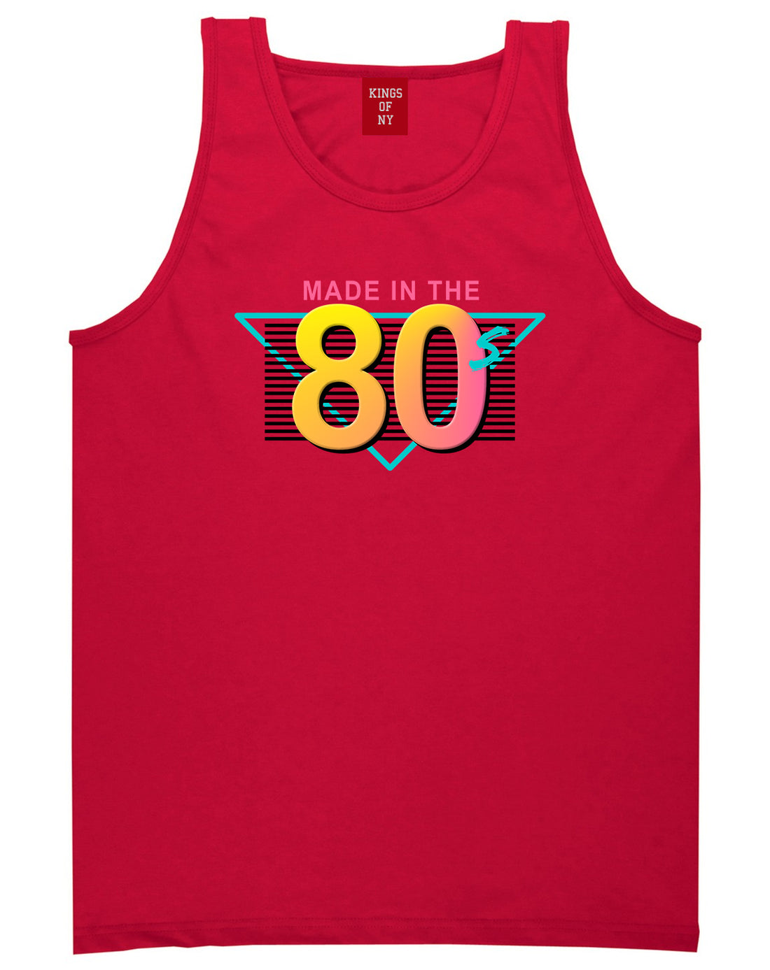 Made In The 80s Retro Mens Tank Top Shirt Red by Kings Of NY