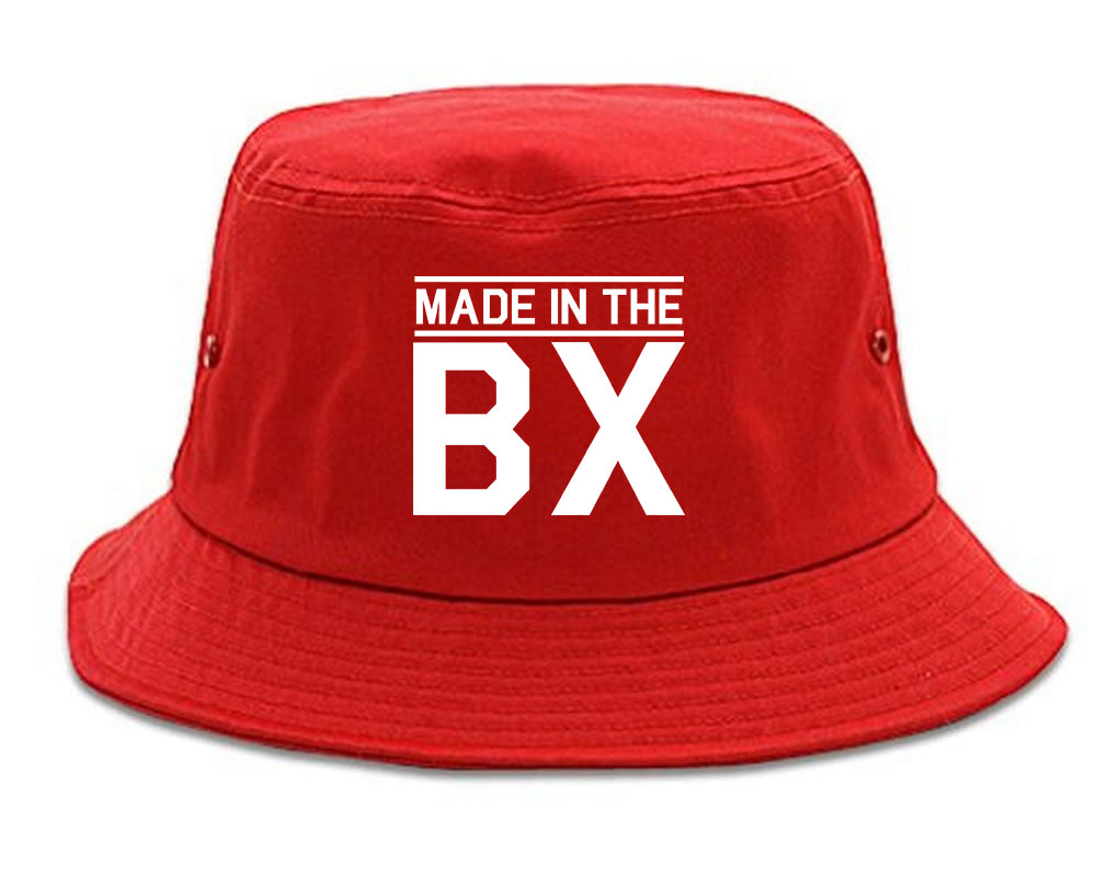 Made In The BX Bronx Mens Bucket Hat Red