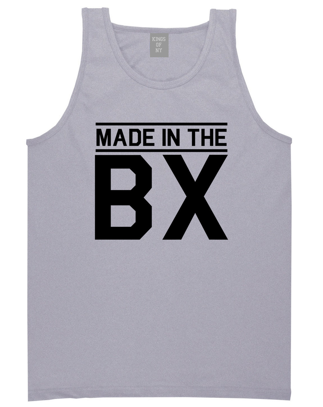 Made In The BX Bronx Mens Tank Top T-Shirt Grey