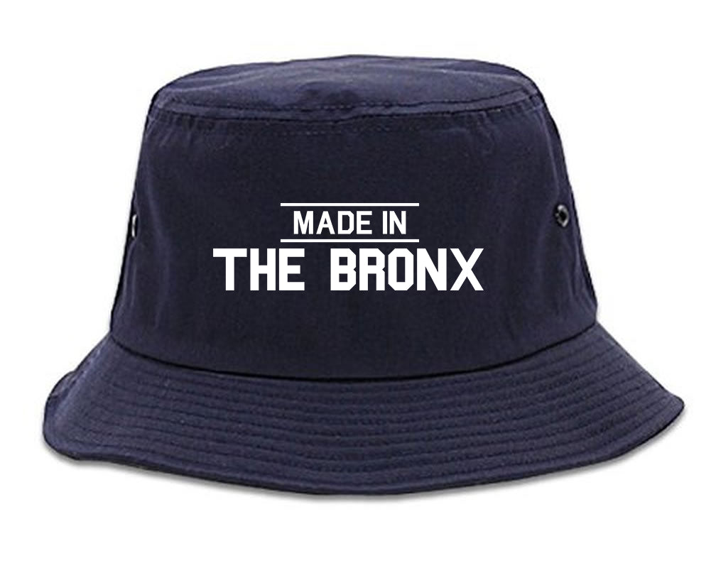 Made In The Bronx Mens Bucket Hat Navy Blue