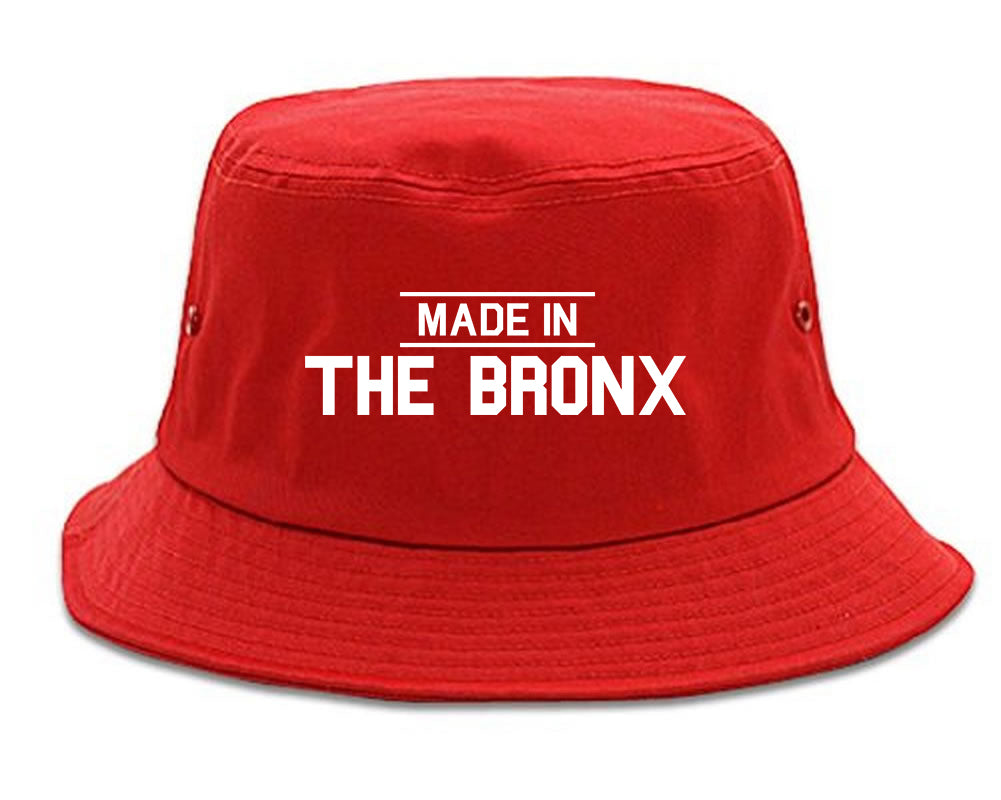 Made In The Bronx Mens Bucket Hat Red