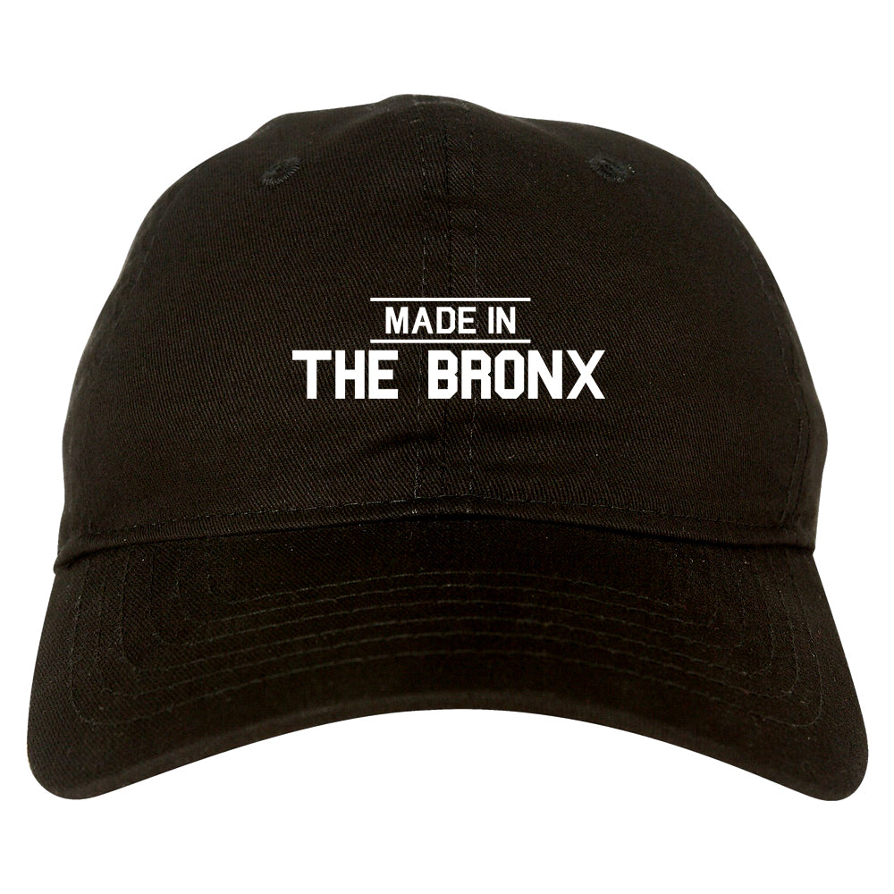 Made In The Bronx Mens Dad Hat Baseball Cap Black