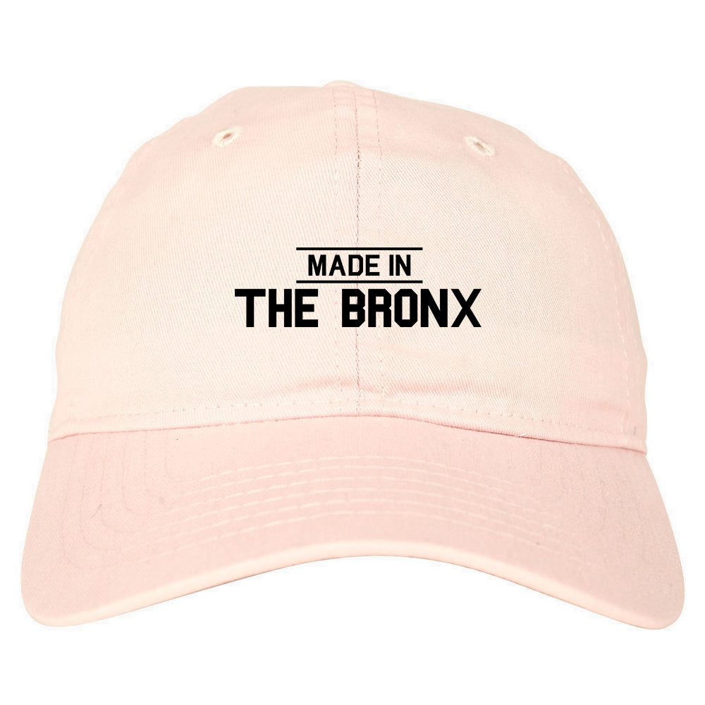 Made In The Bronx Mens Dad Hat Baseball Cap Pink