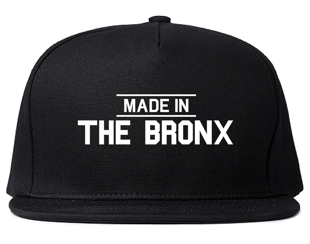 Made In The Bronx Mens Snapback Hat Black