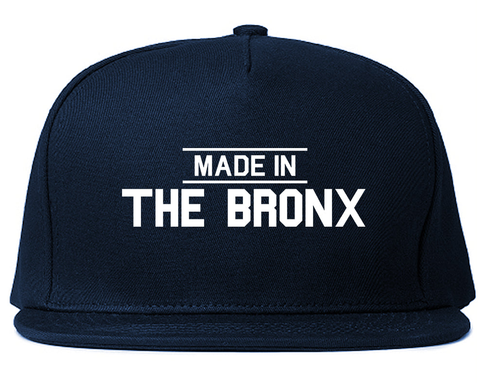 Made In The Bronx Mens Snapback Hat Navy Blue