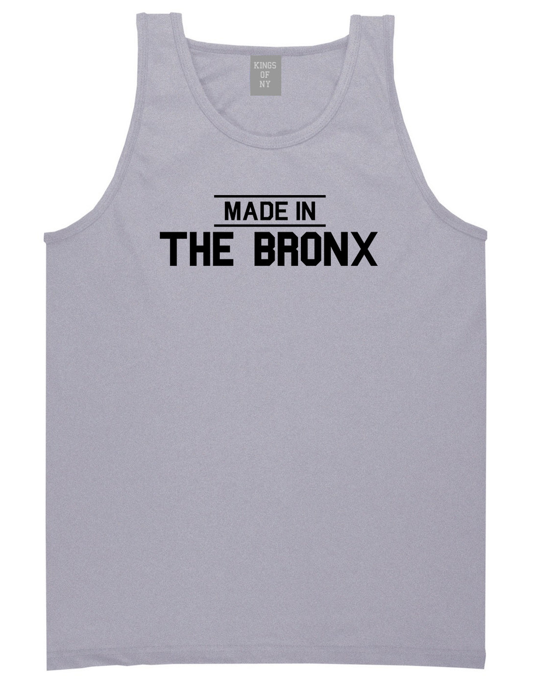Made In The Bronx Mens Tank Top Shirt Grey by Kings Of NY