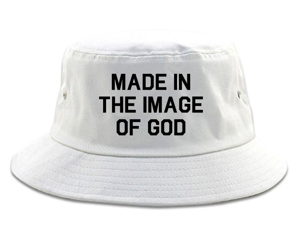 Made In The Image Of God Mens Bucket Hat White