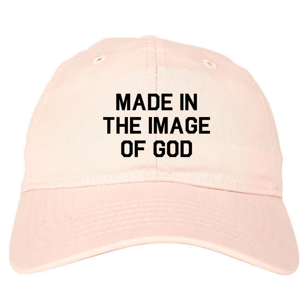 Made In The Image Of God Mens Dad Hat Baseball Cap Pink