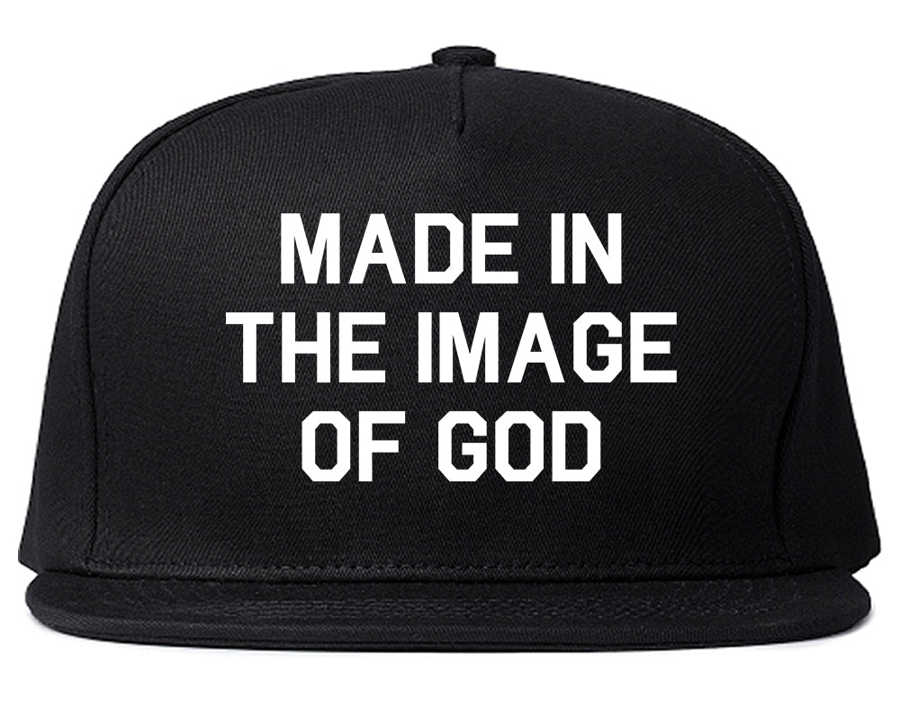 Made In The Image Of God Mens Snapback Hat Black