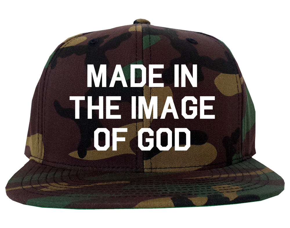 Made In The Image Of God Mens Snapback Hat Camo