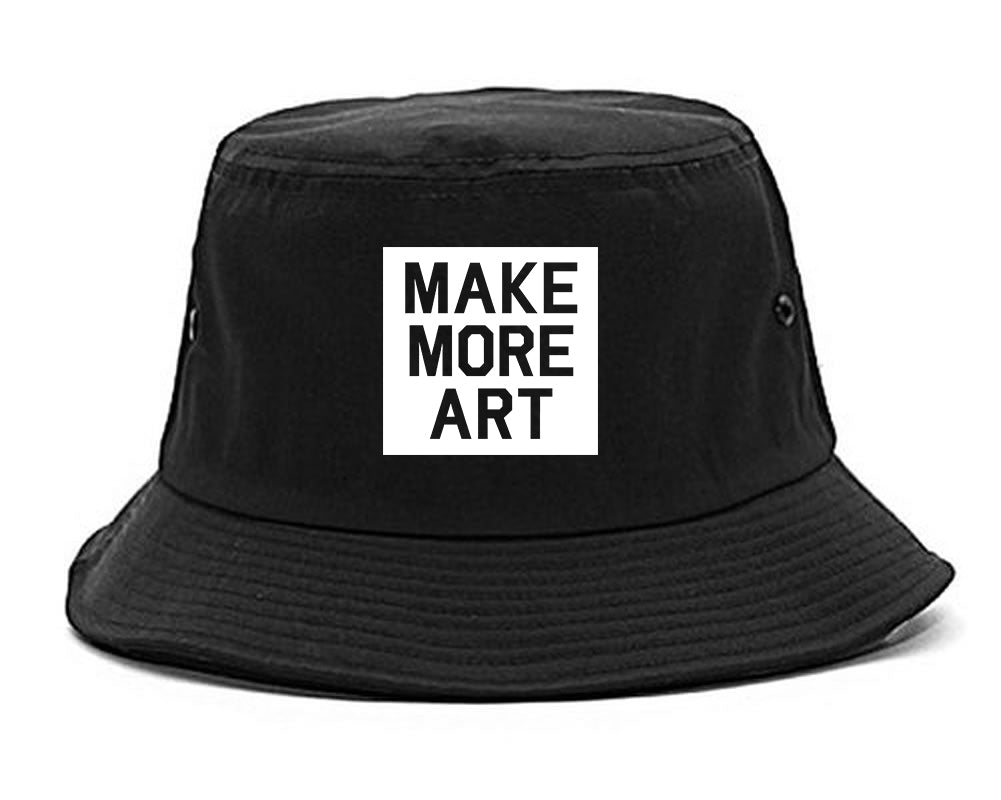 Make More Art Mens Bucket Hat Black