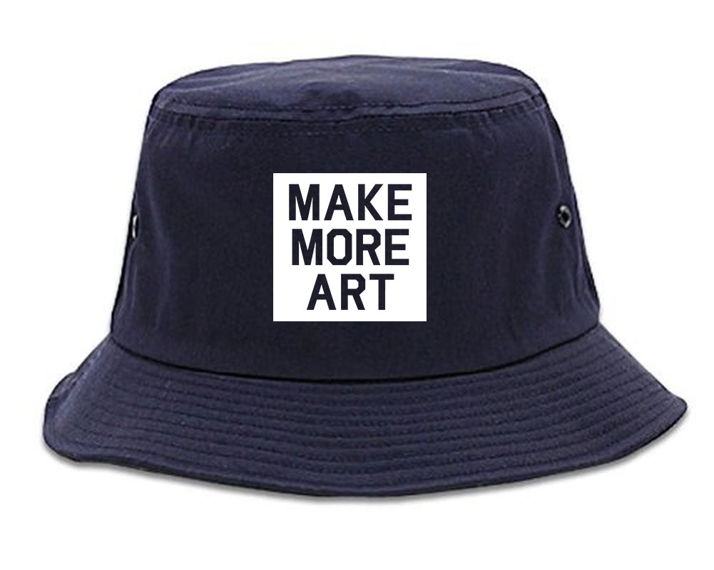 Make More Art Mens Bucket Hat Navy Blue