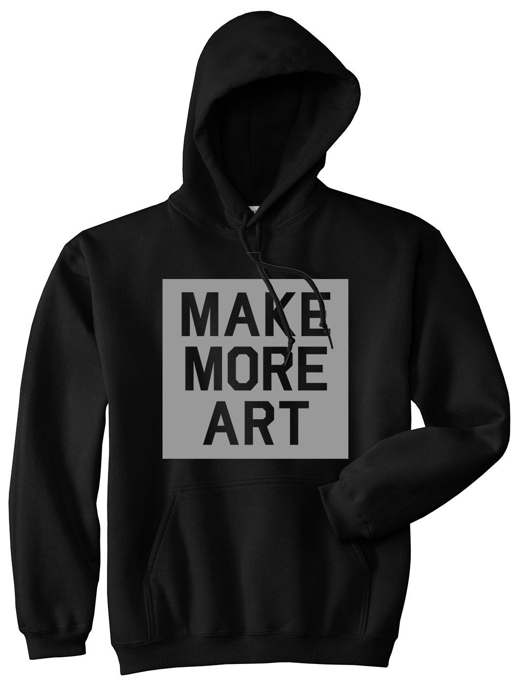 Make More Art Mens Pullover Hoodie Black by Kings Of NY