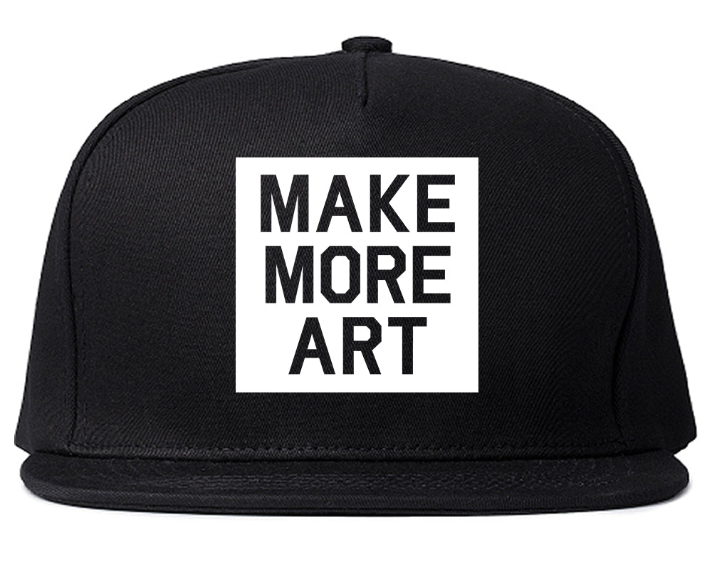 Make More Art Mens Snapback Hat Black