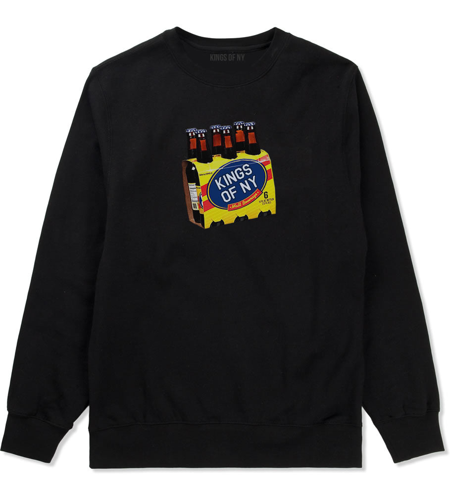Malta 6 Pack Logo Mens Crewneck Sweatshirt Black by Kings Of NY