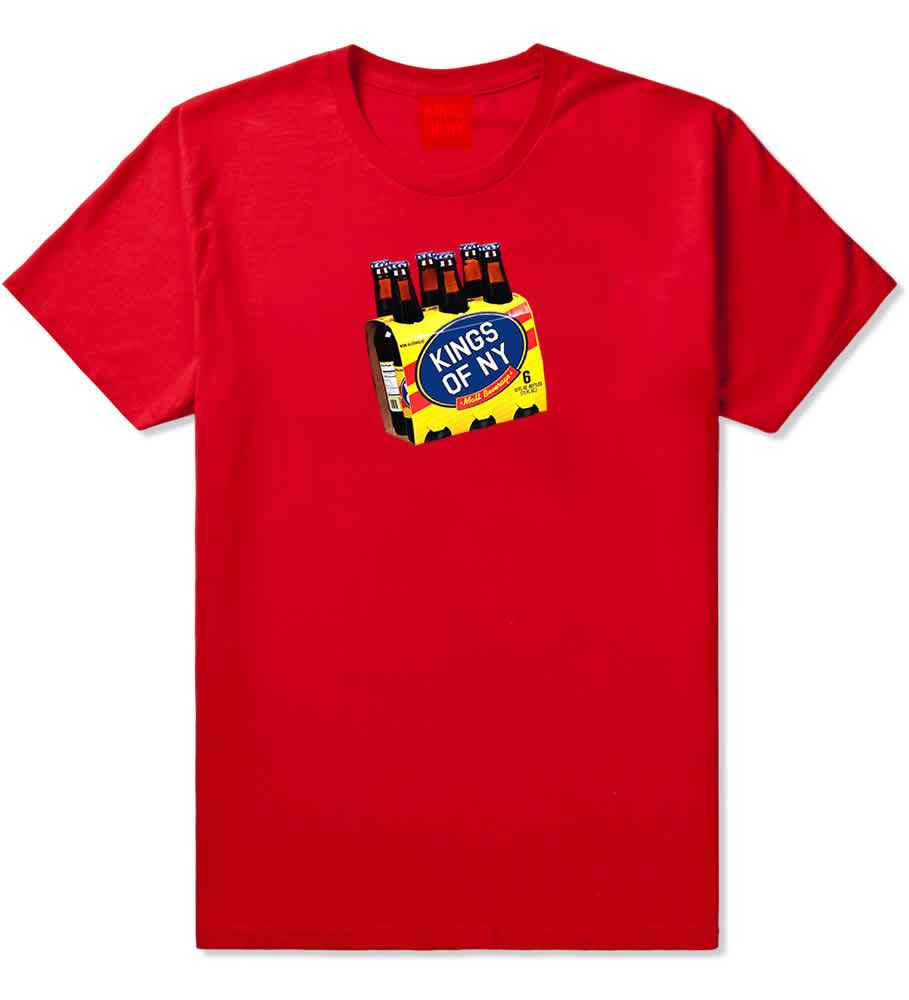 Malta 6 Pack Logo Mens T-Shirt Red by Kings Of NY