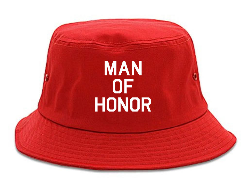 Man Of Honor Funny Bachelor Party Wedding Mens Snapback Hat Red