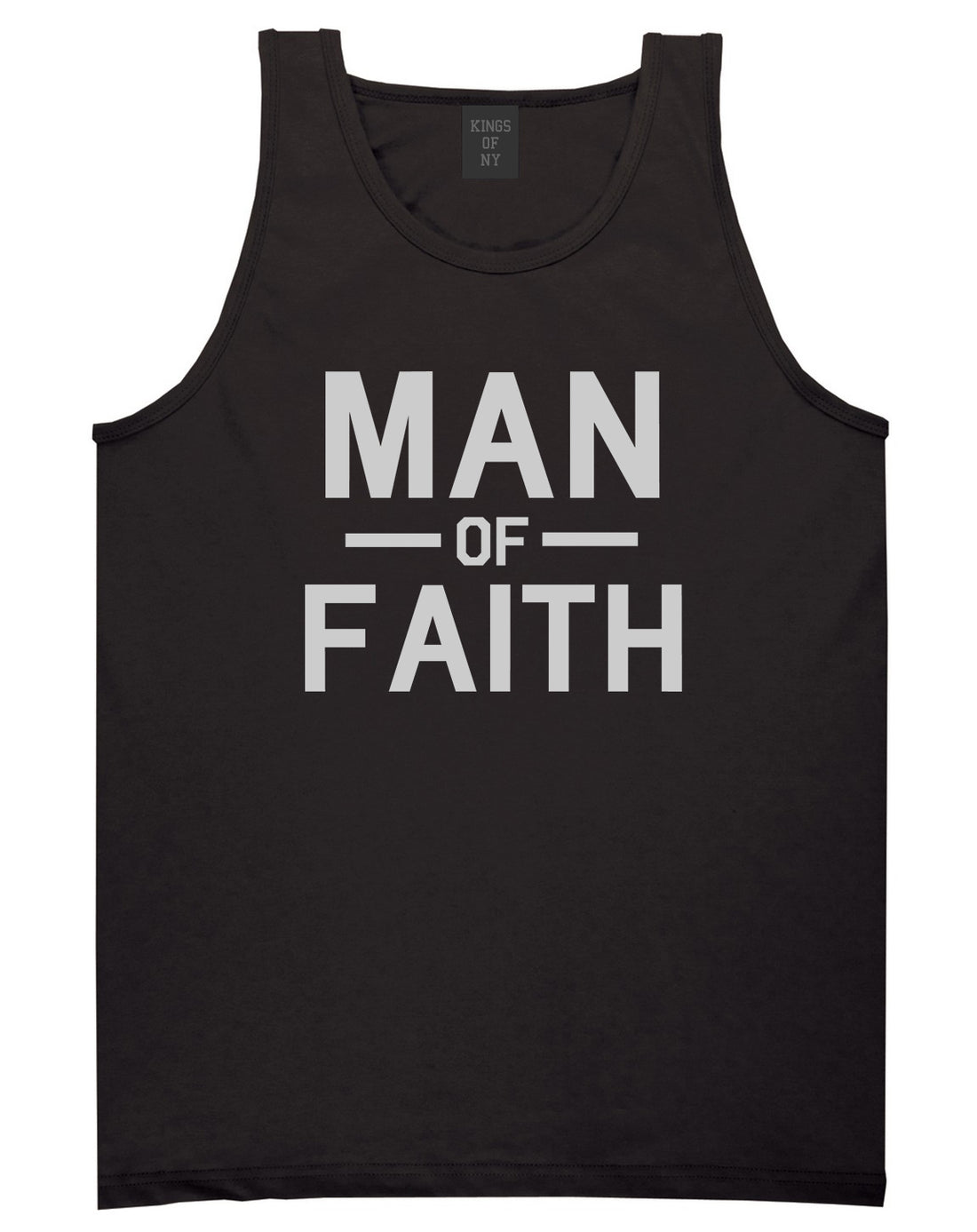 Man Of Faith God Mens Black Tank Top Shirt by KINGS OF NY