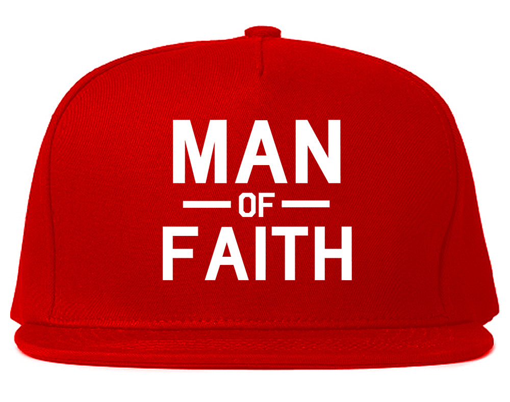 Man_Of_Faith_God Red Snapback Hat