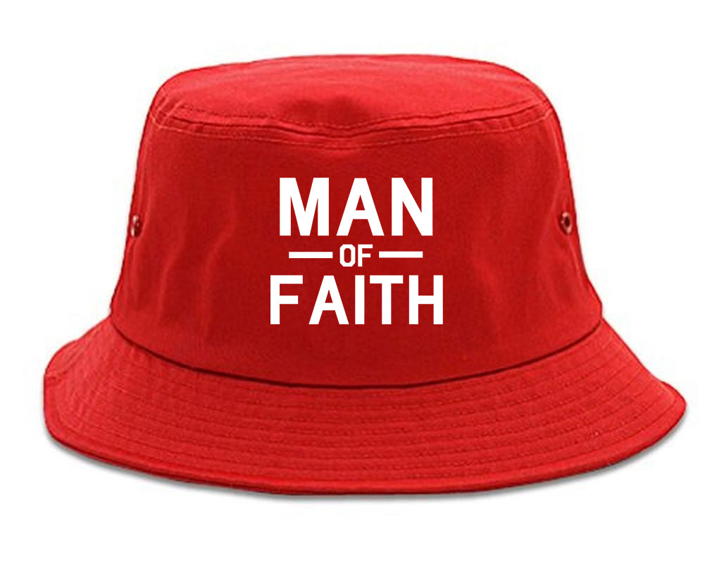 Man_Of_Faith_God Red Bucket Hat
