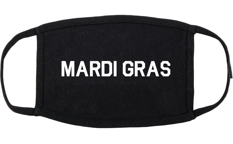 Mardi Gras New Orleans Cotton Face Mask Black