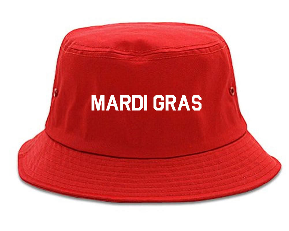 Mardi Gras New Orleans Mens Snapback Hat Red