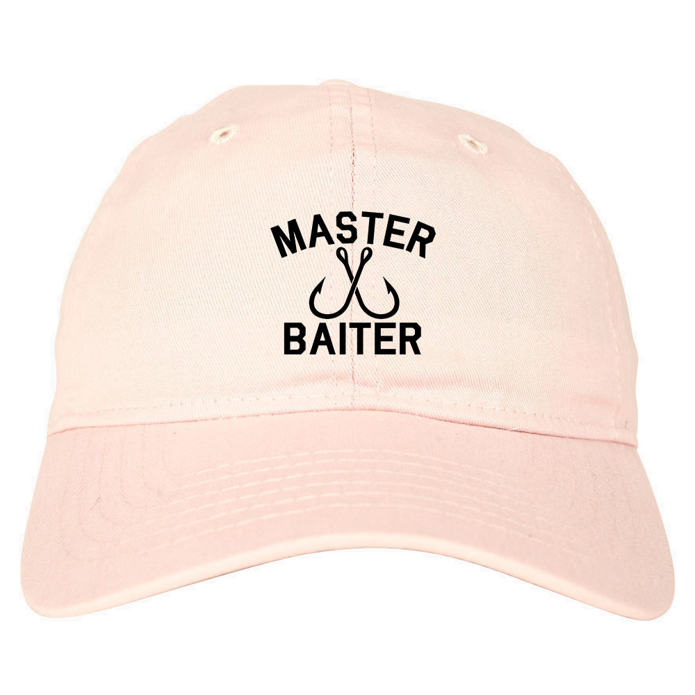 Master Baiter Fishing Hook Mens Dad Hat Baseball Cap Pink