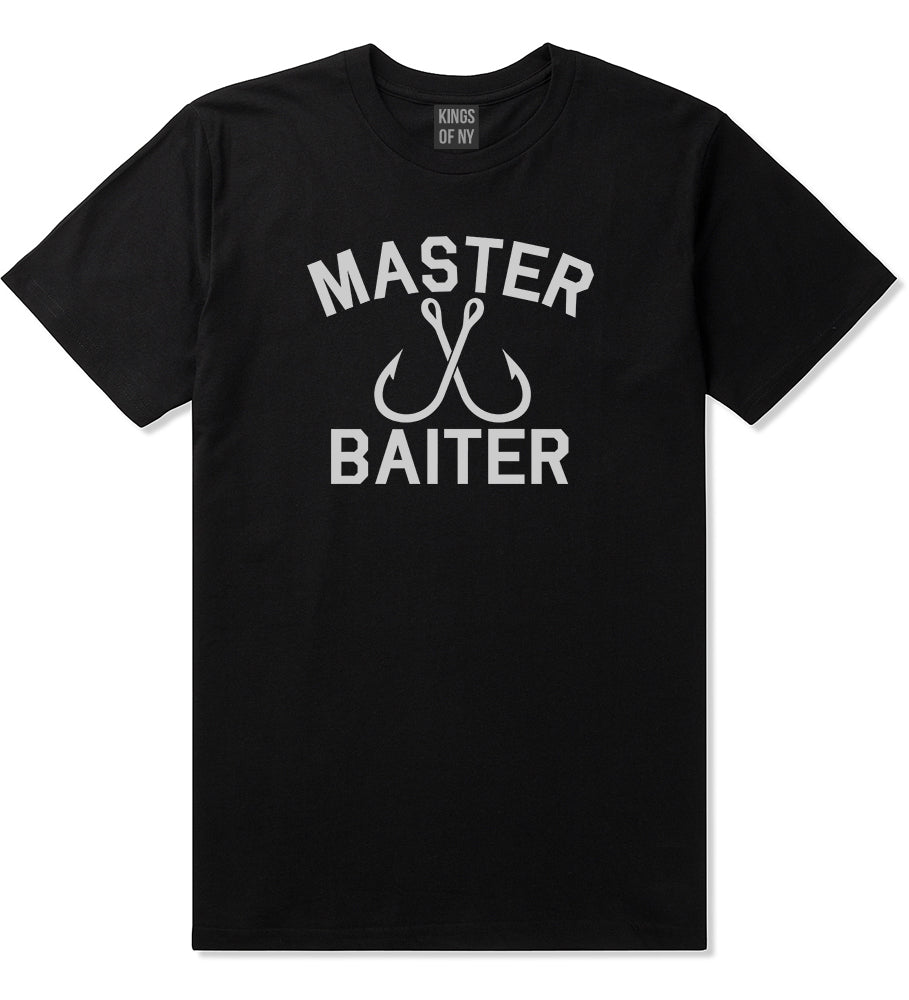 Master Baiter Fishing Hook Mens T-Shirt Black by Kings Of NY