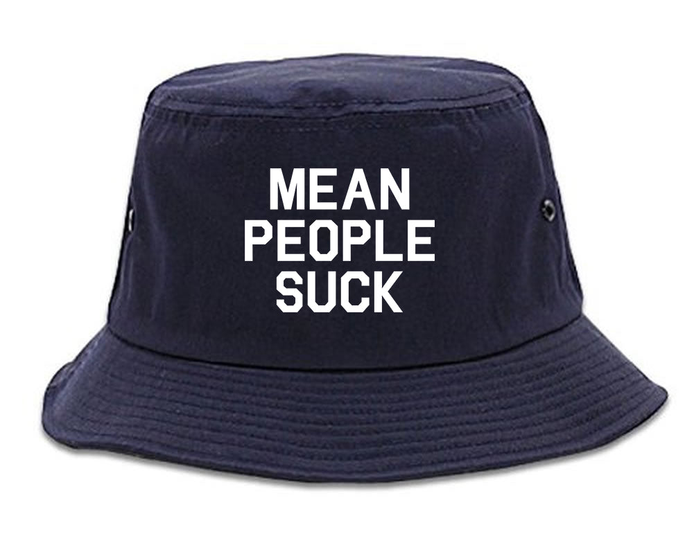 Mean People Suck Mens Bucket Hat Navy Blue