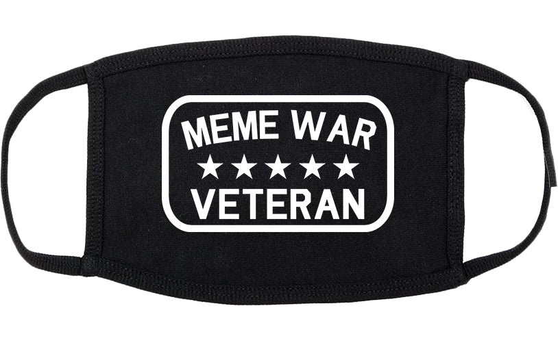 Meme War Veteran Cotton Face Mask Black