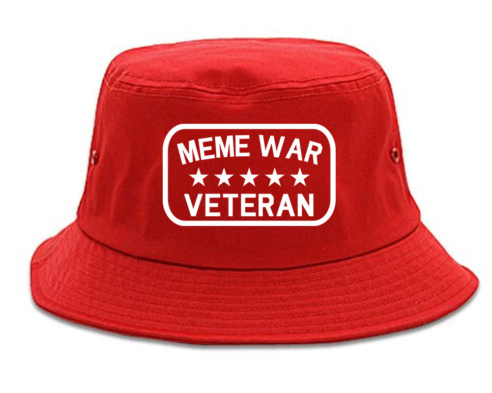 Meme War Veteran Mens Snapback Hat Red