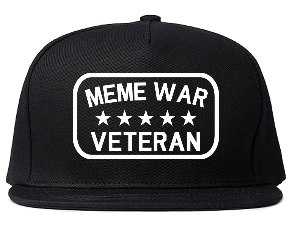 Meme War Veteran Mens Snapback Hat Black