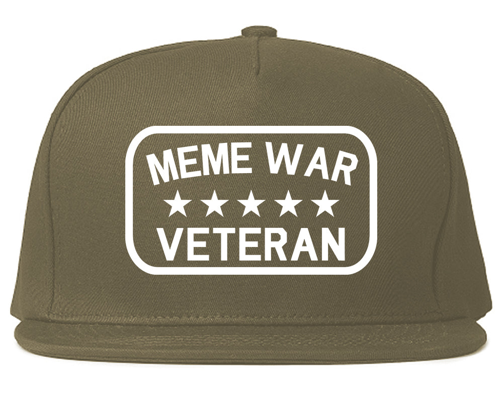 Meme War Veteran Mens Snapback Hat Grey