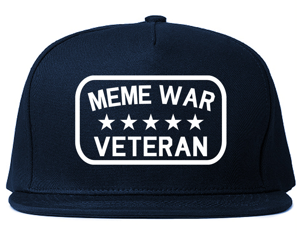 Meme War Veteran Mens Snapback Hat Navy Blue
