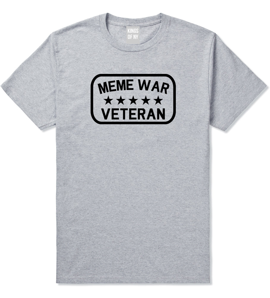 Meme War Veteran Mens T Shirt Grey