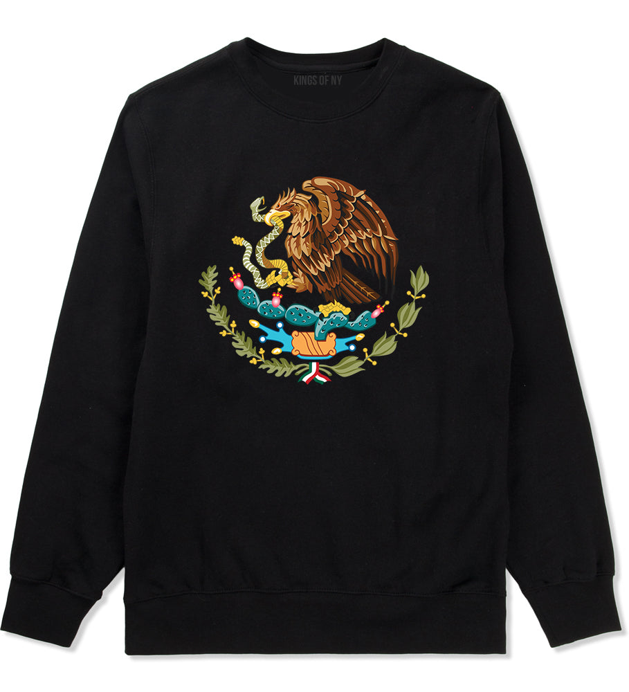 Mexican Color Coat Of Arms Mens Crewneck Sweatshirt Black