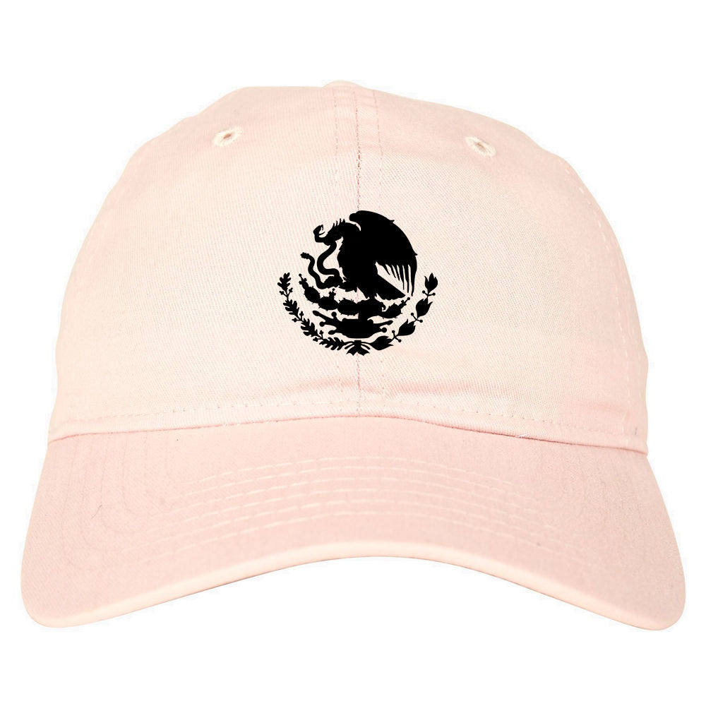 Mexican Color Coat Of Arms Mens Dad Hat Pink