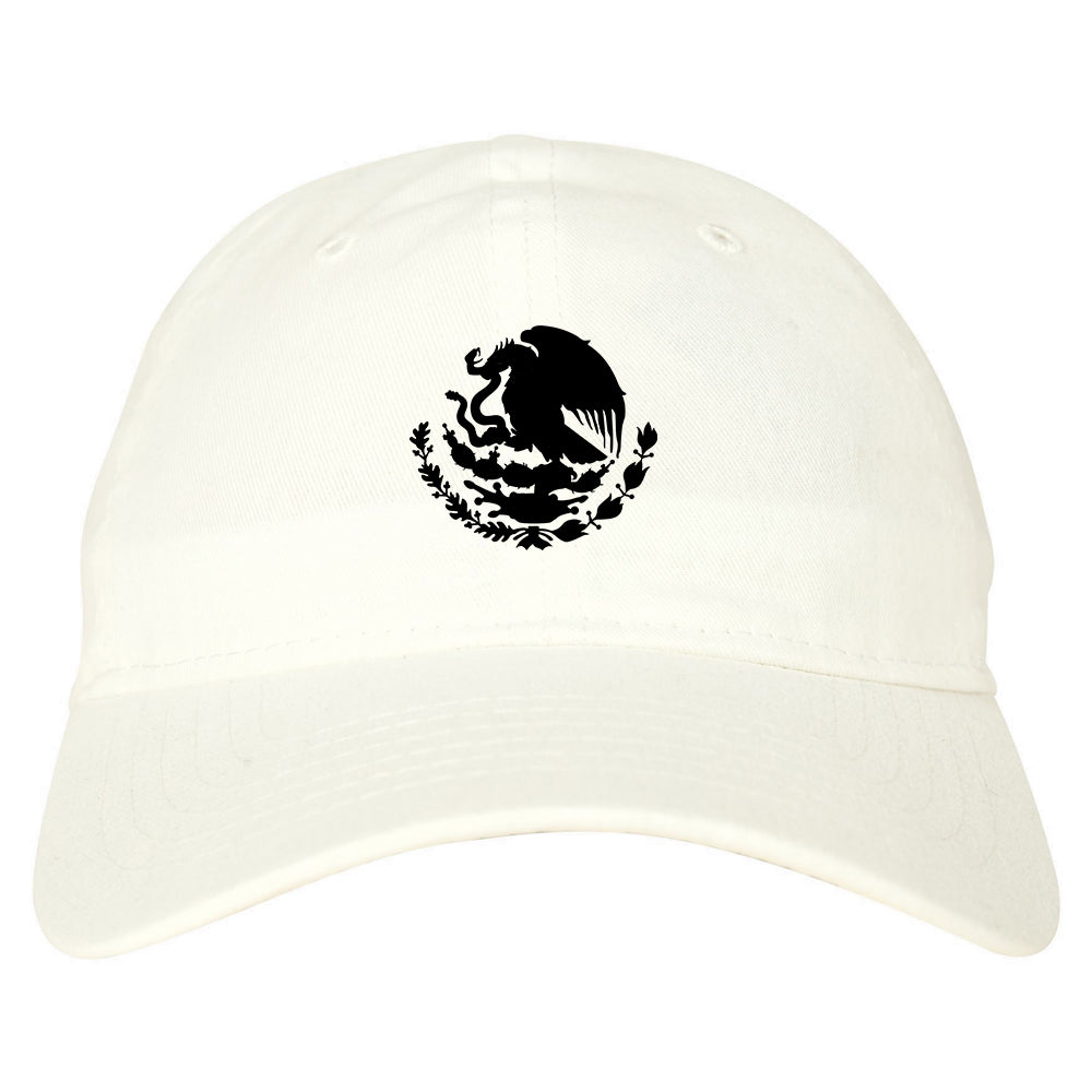 Mexican Color Coat Of Arms Mens Dad Hat White
