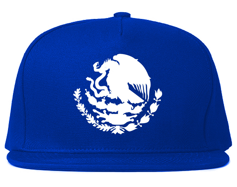 Mexican Color Coat Of Arms Mens Snapback Hat Royal Blue