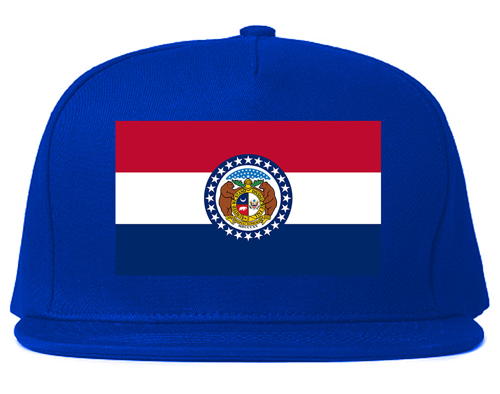 Missouri State Flag MO Chest Mens Snapback Hat Royal Blue
