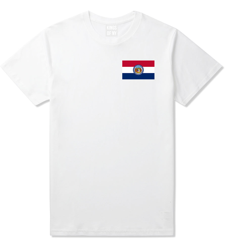Missouri State Flag MO Chest Mens T-Shirt White