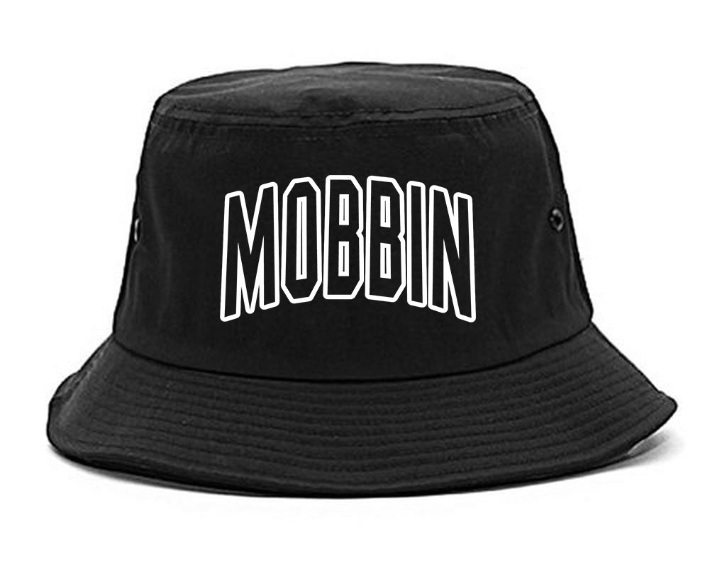 Mobbin Outline Squad Mens Bucket Hat Black