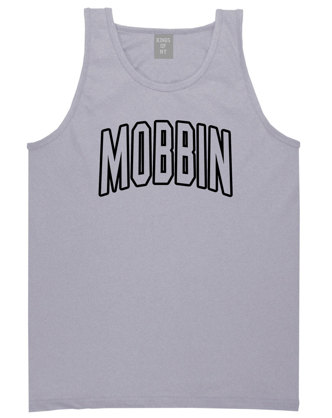 Mobbin Outline Squad Mens Tank Top Shirt Grey by Kings Of NY